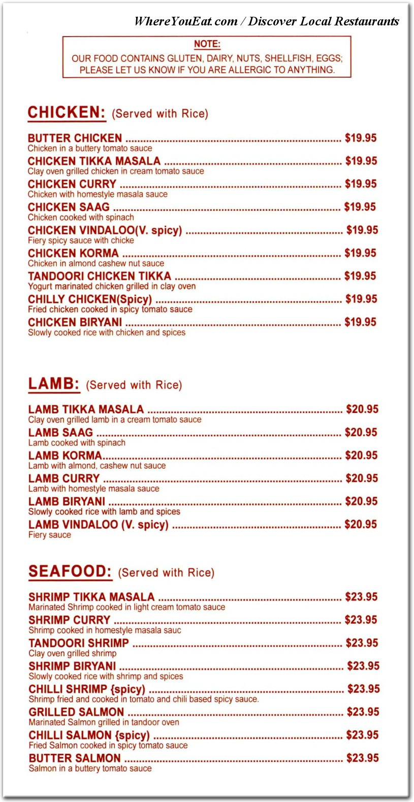 menu image