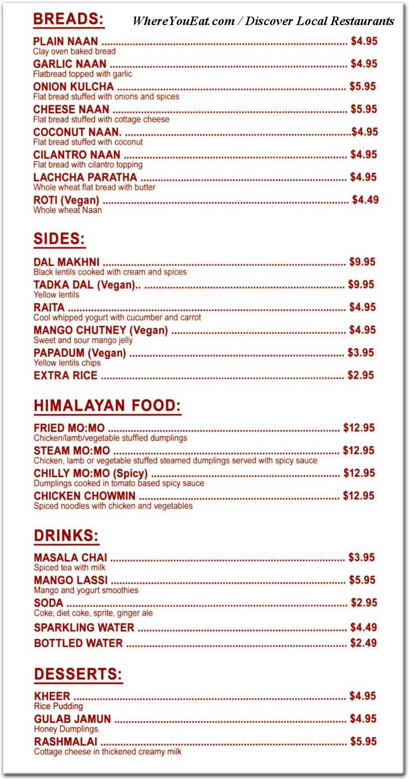 menu image