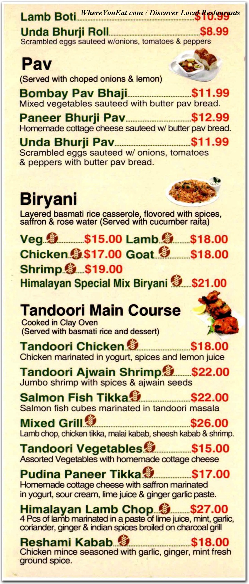 menu image