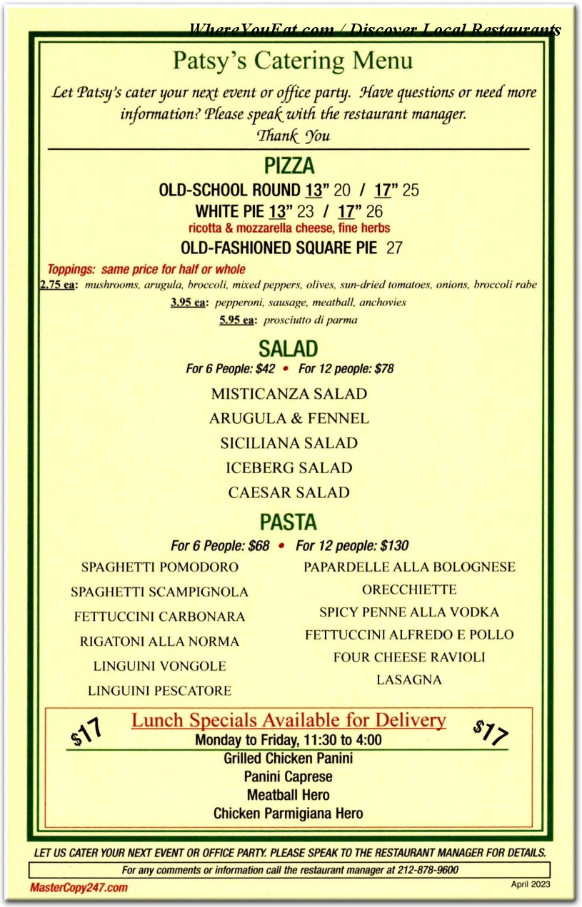 menu image