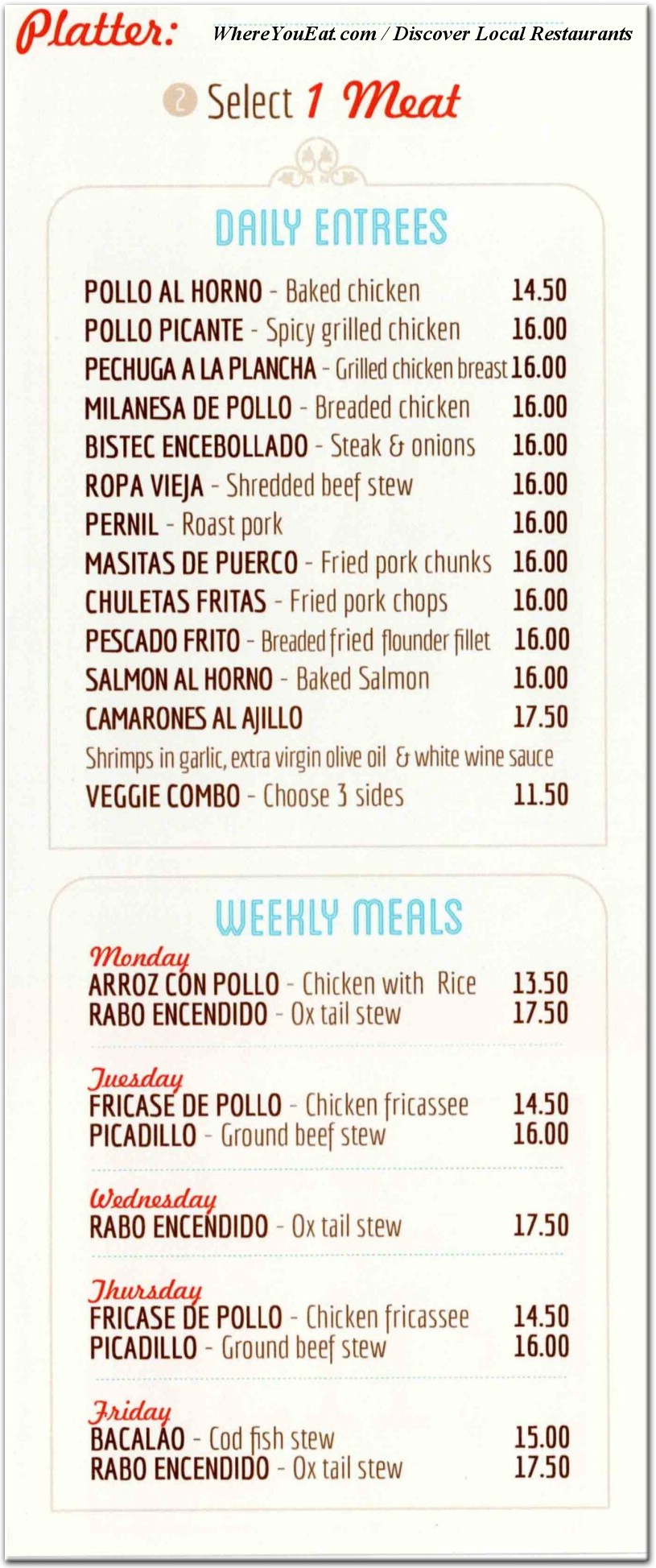 menu image
