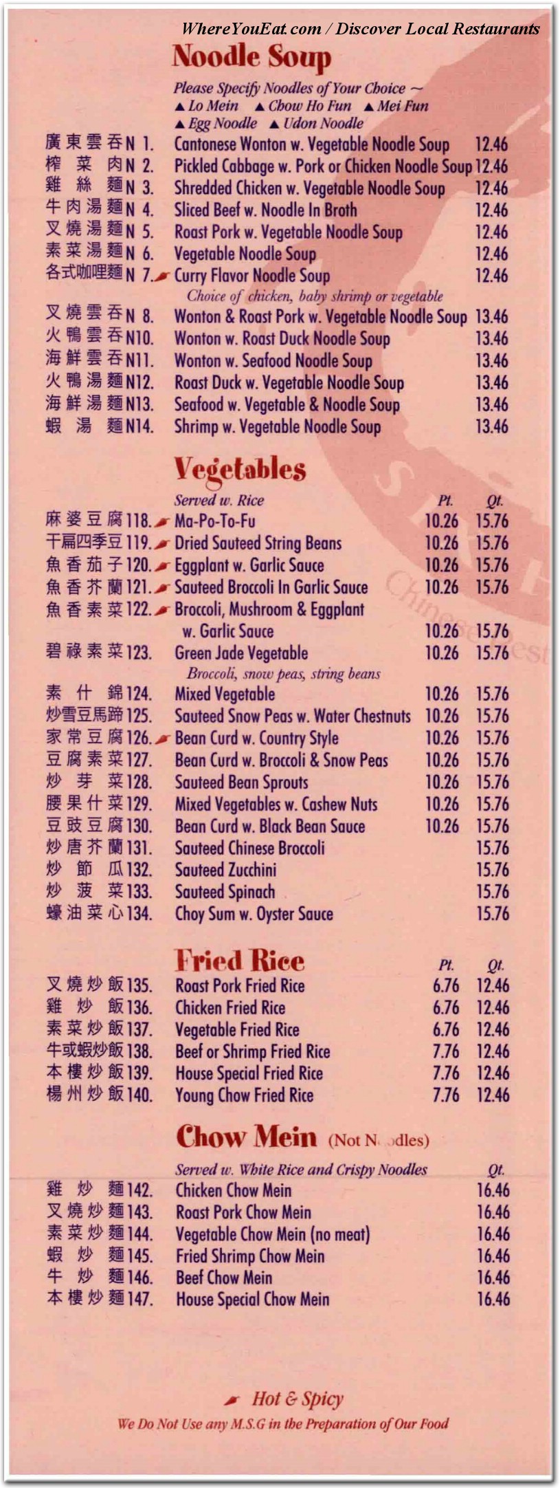 menu image