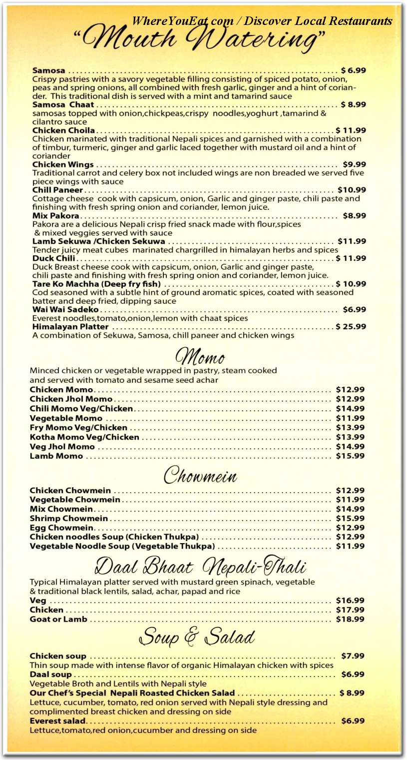 menu image