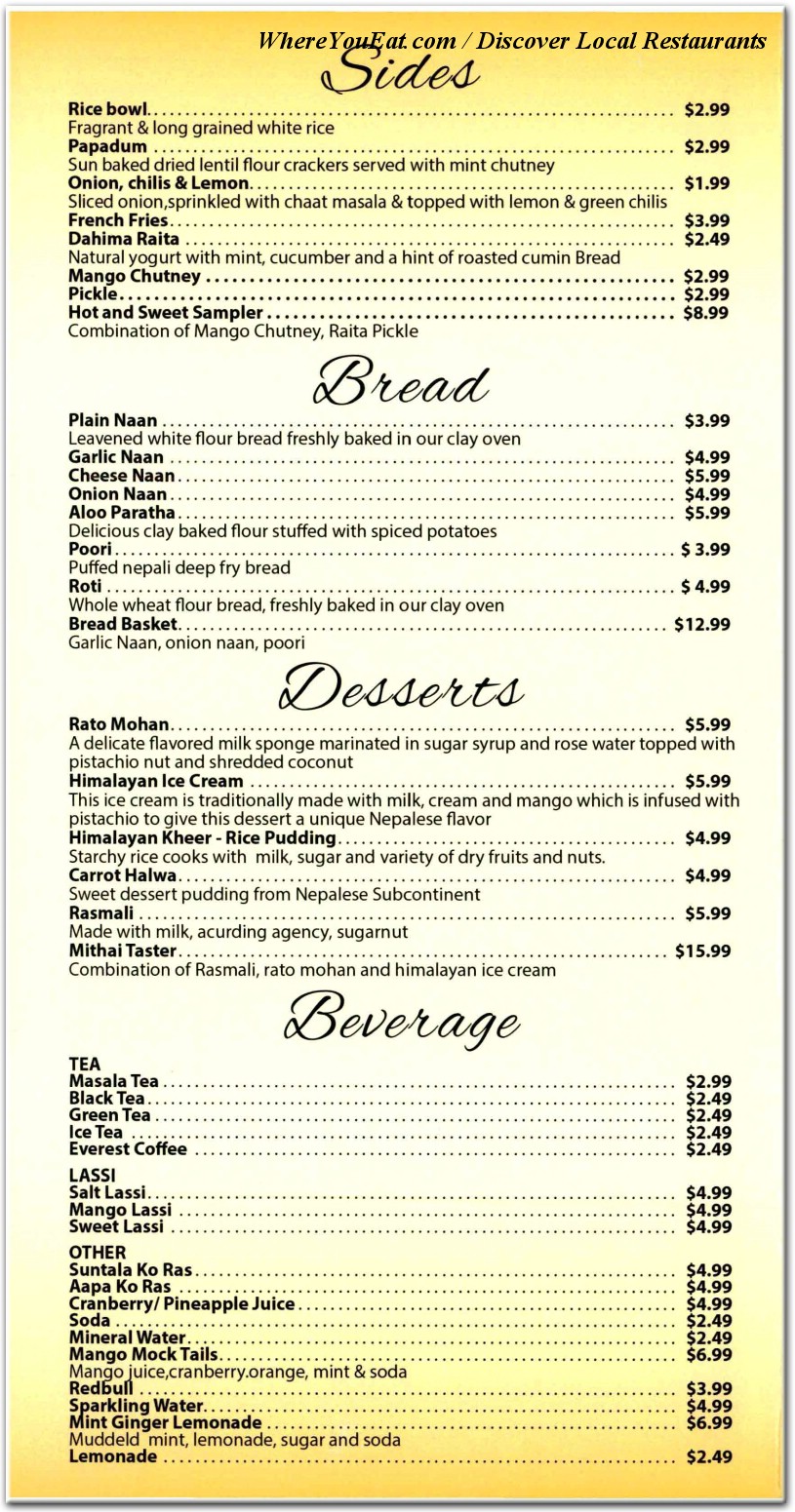 menu image