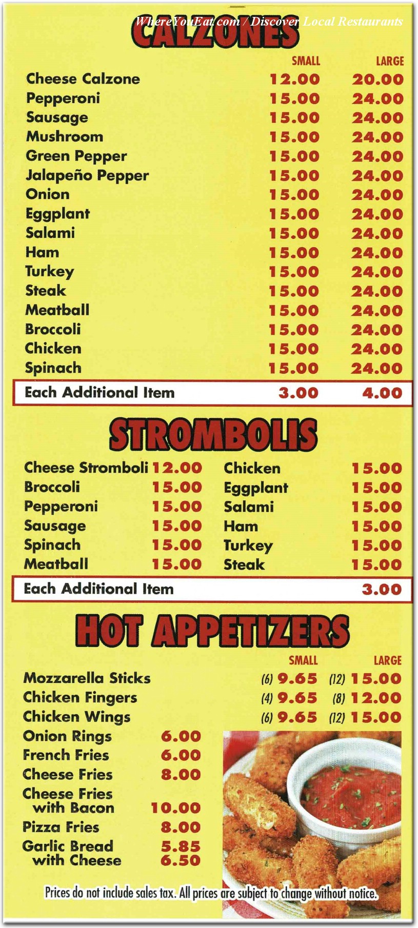 menu image