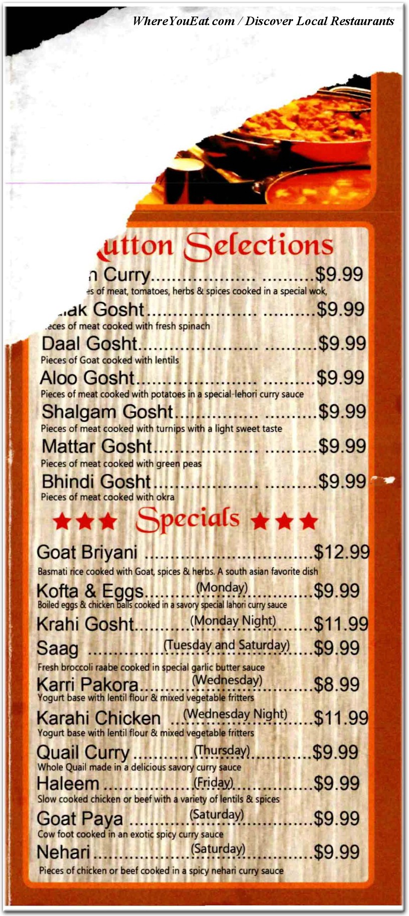 menu image