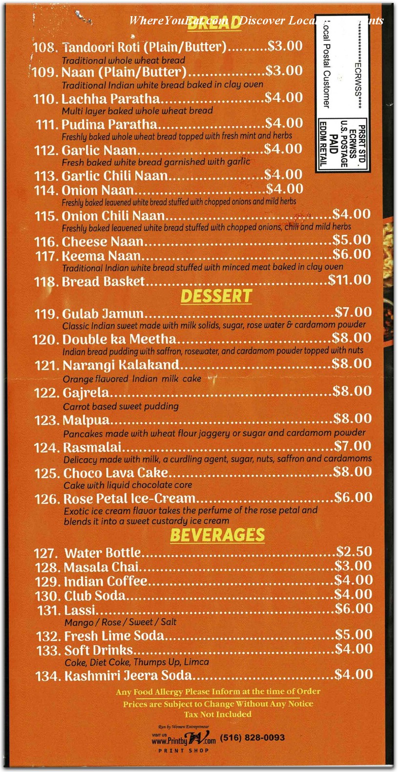 menu image