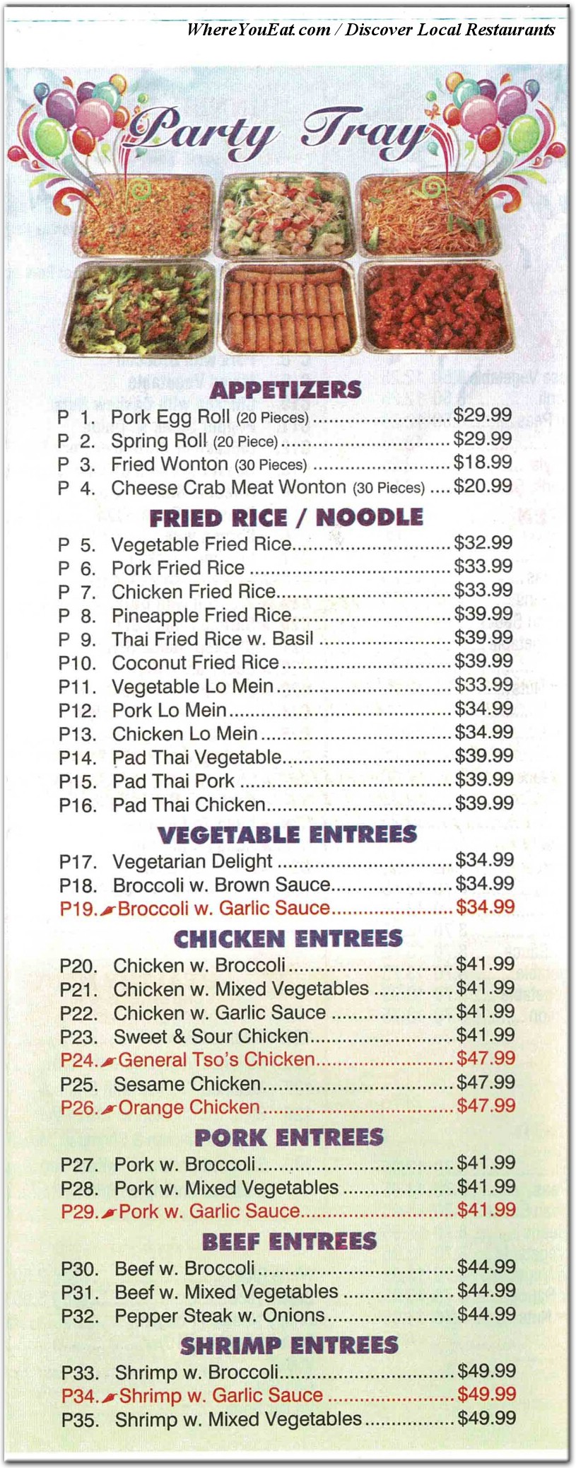 menu image