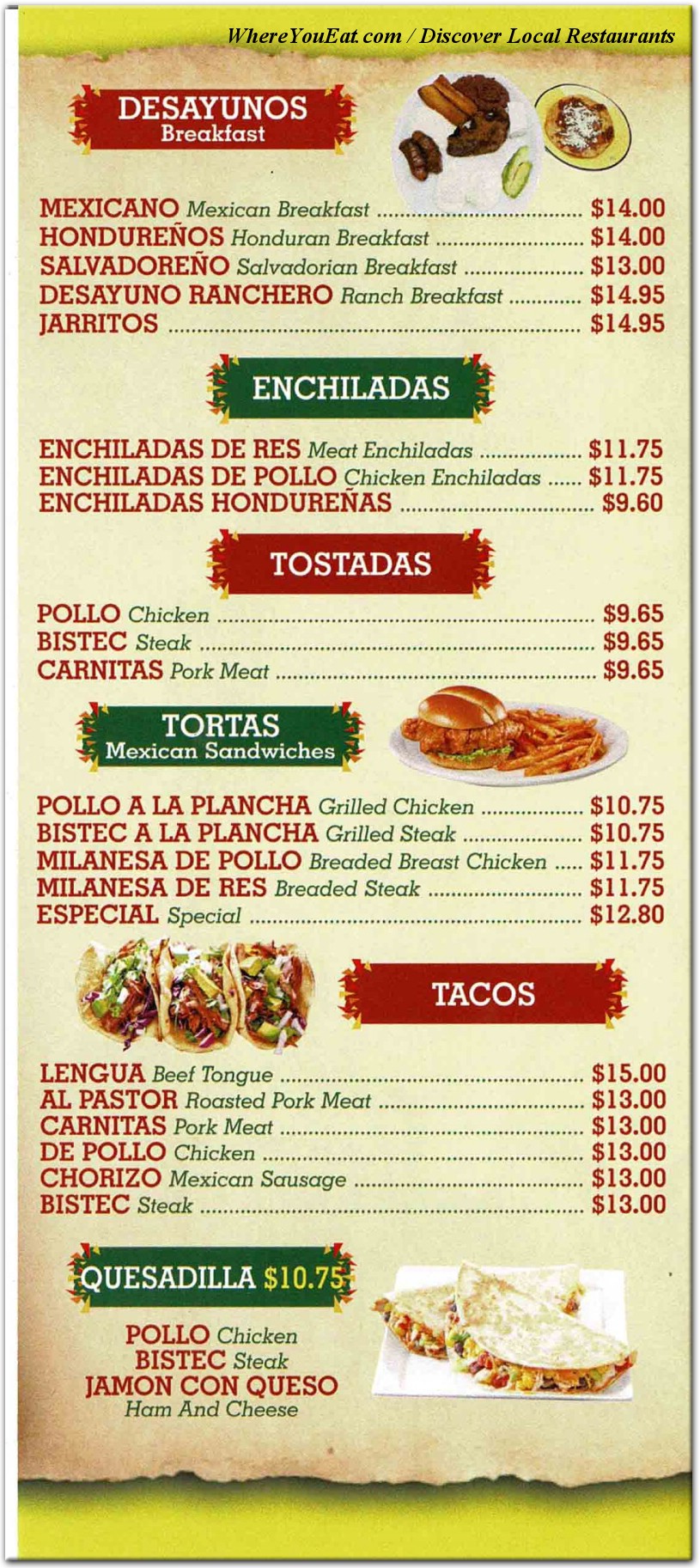 menu image