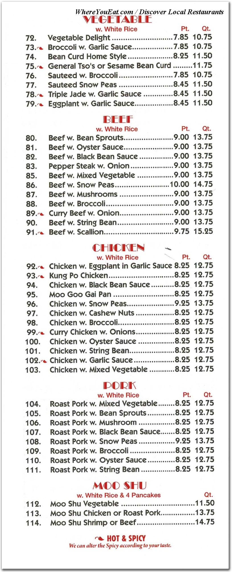 menu image
