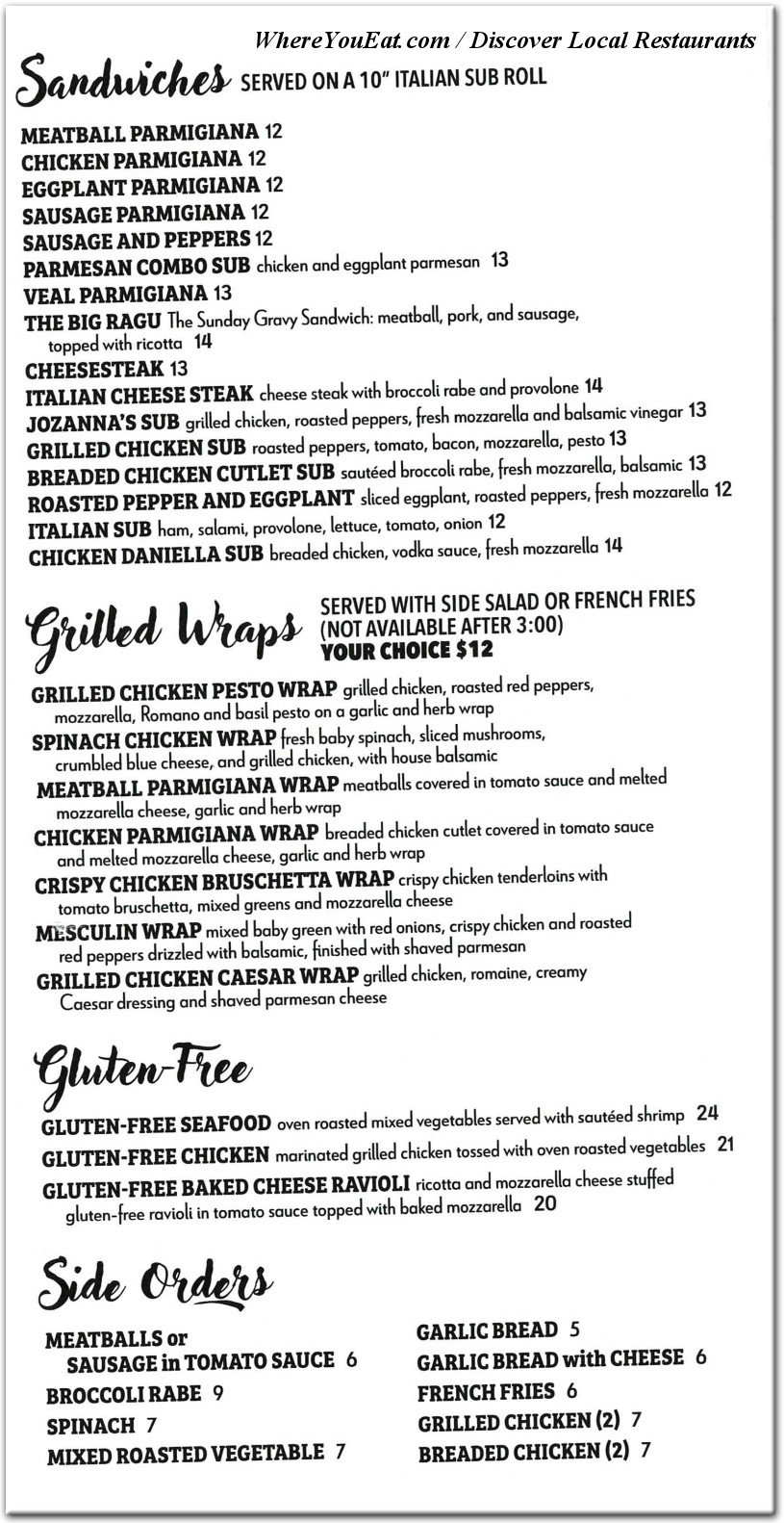 menu image