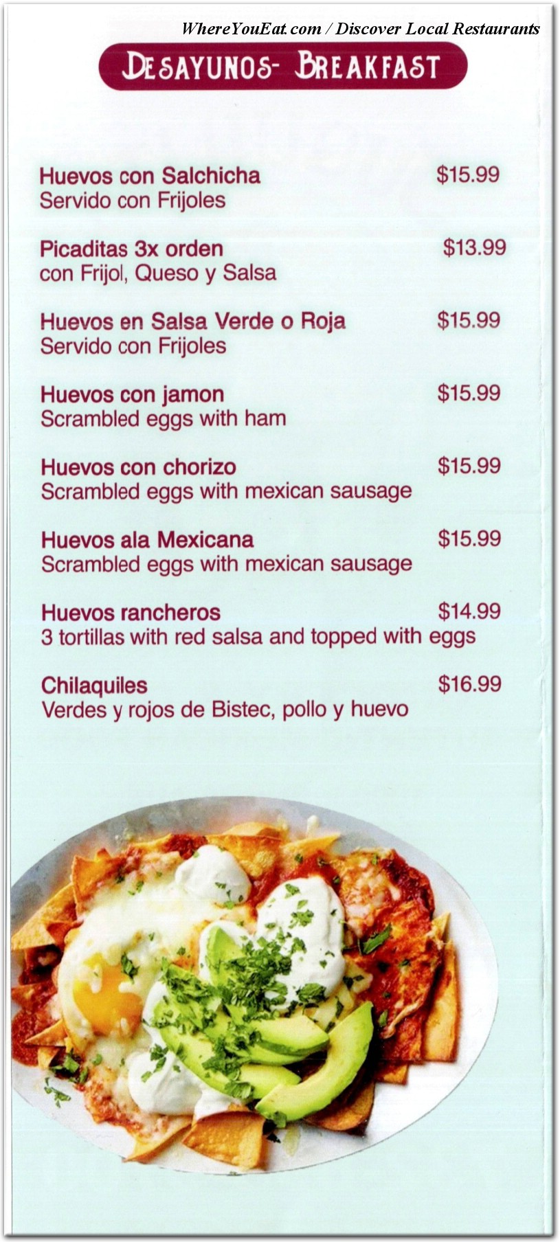 menu image