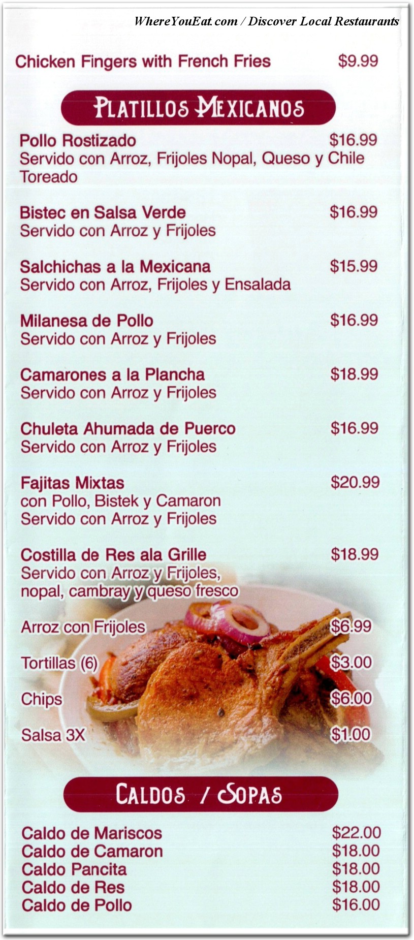 menu image