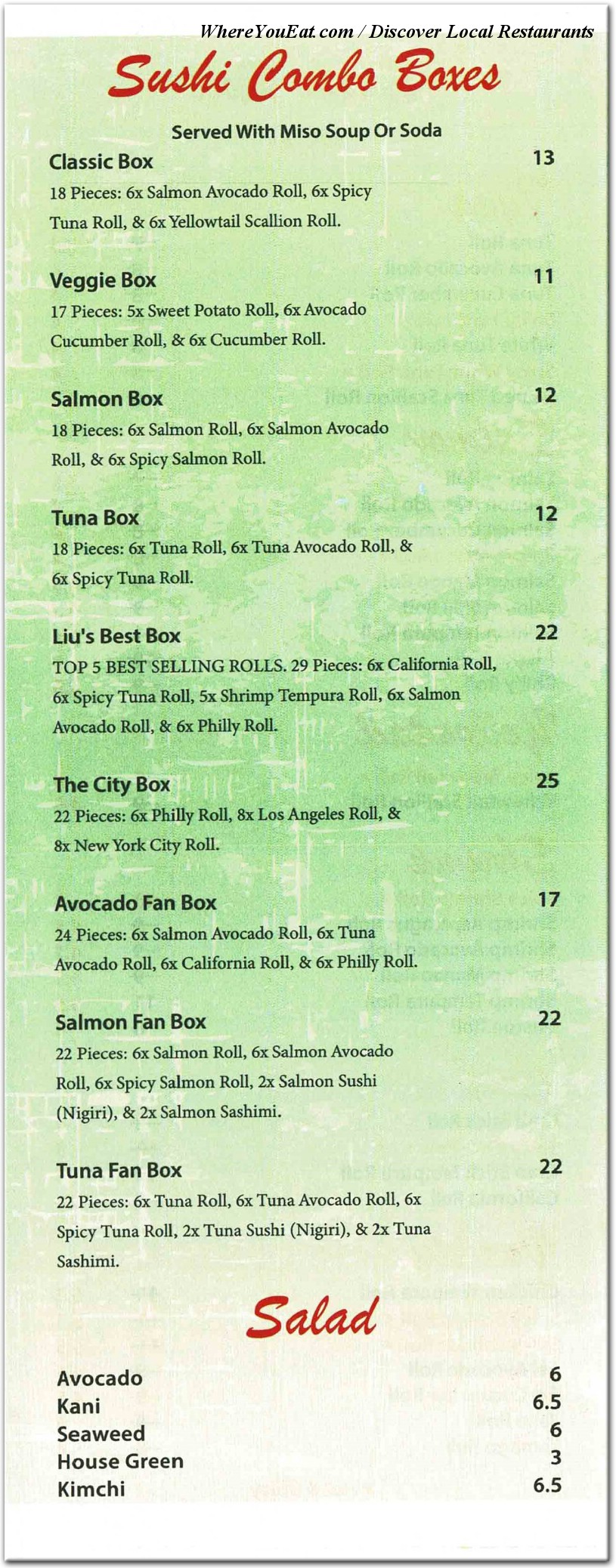 menu image