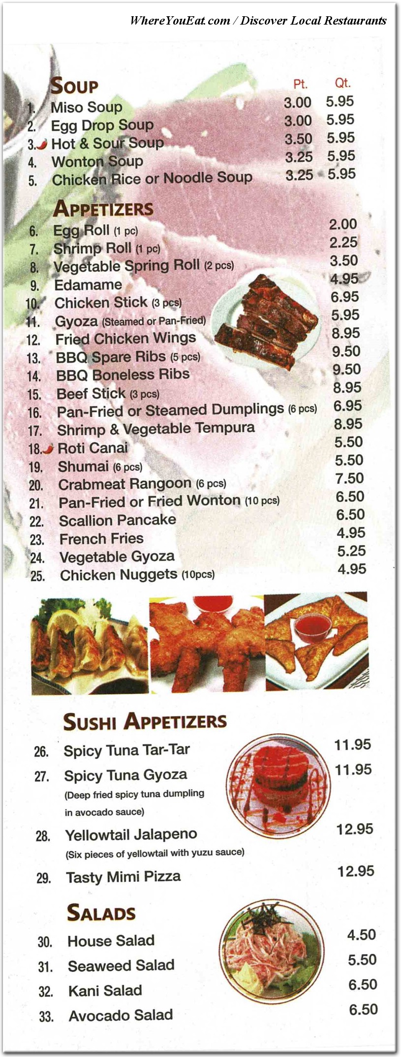 menu image