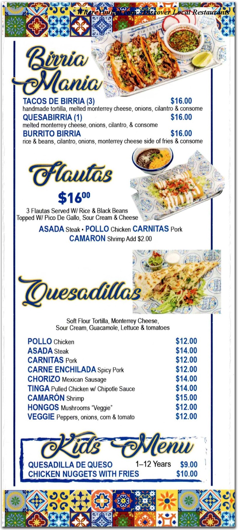 menu image