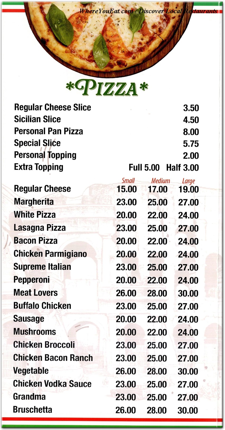 menu image