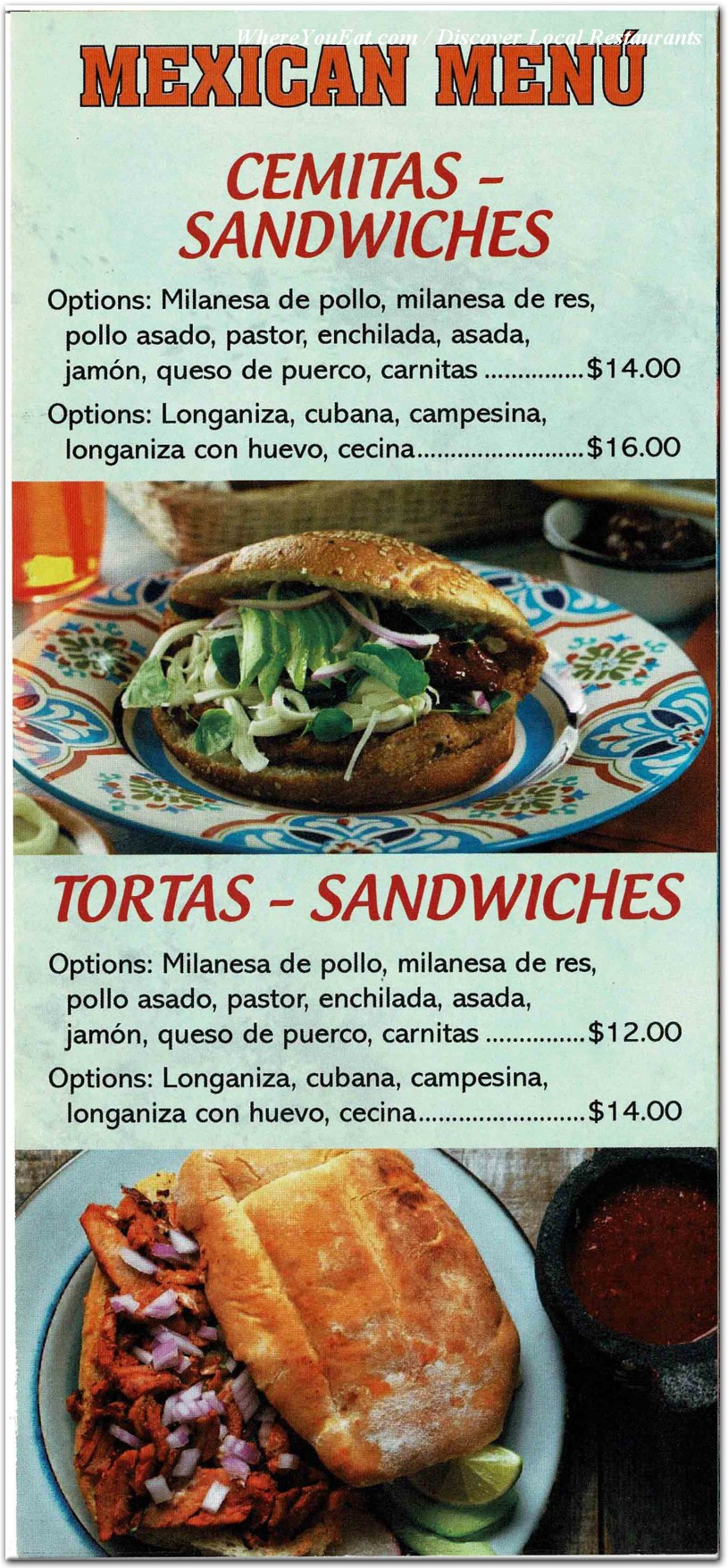 menu image