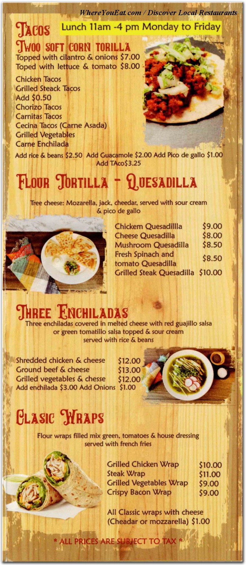 menu image