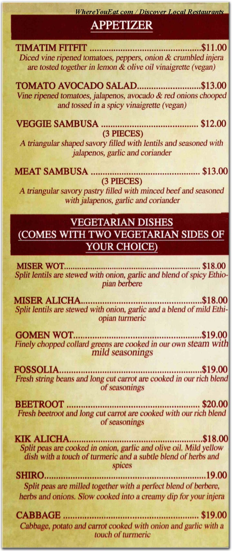 menu image