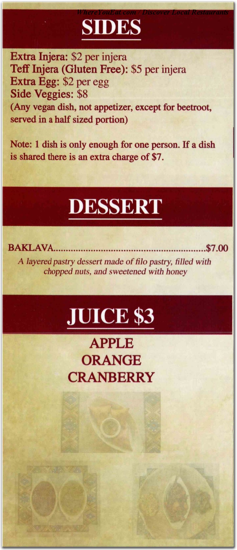 menu image