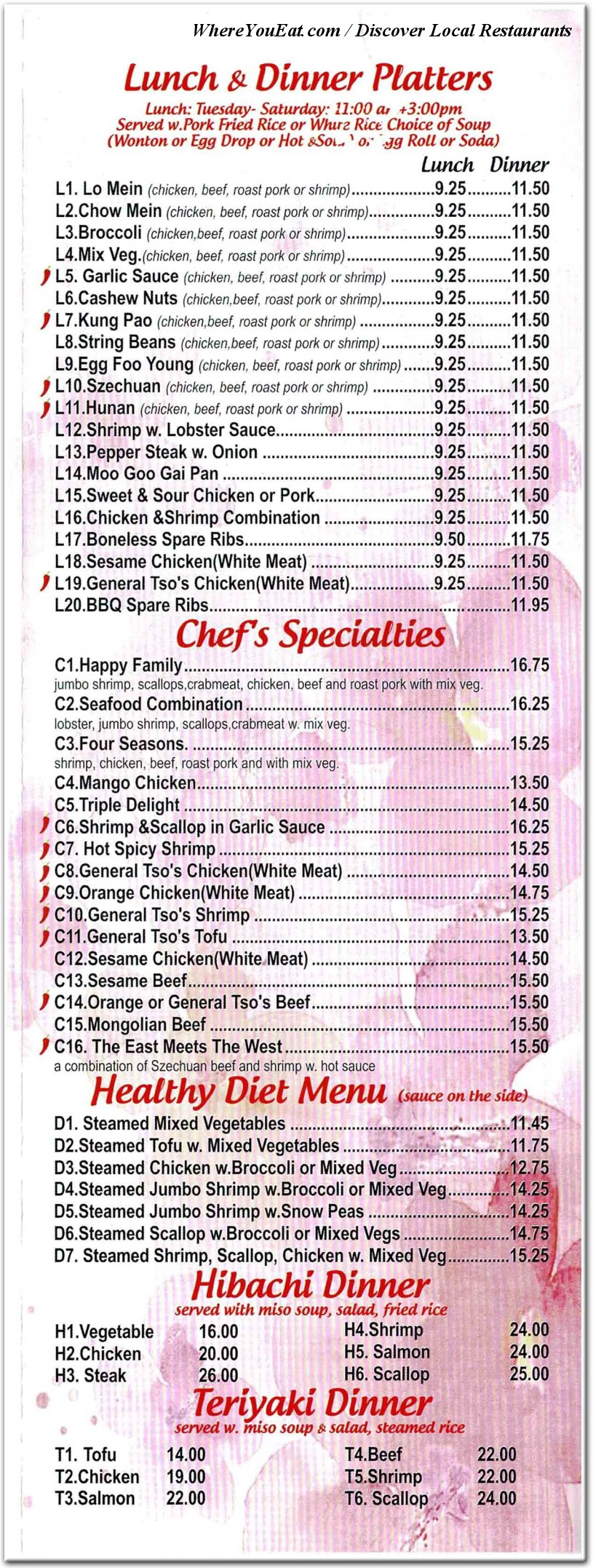 menu image
