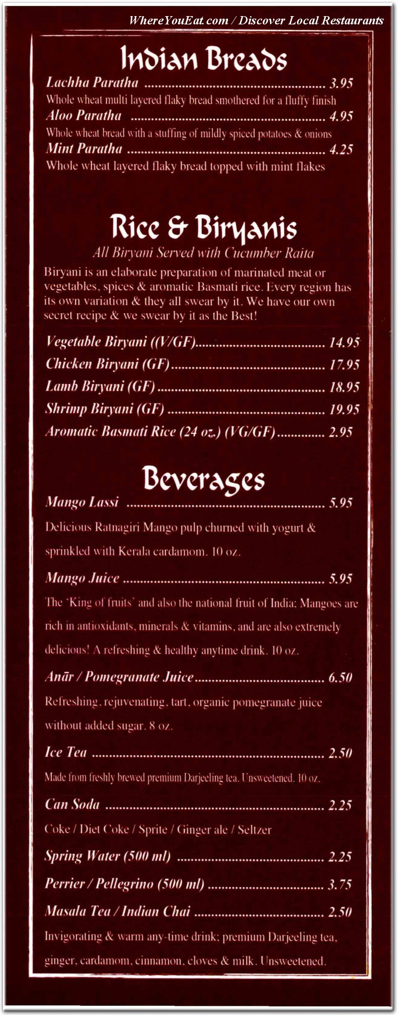 menu image