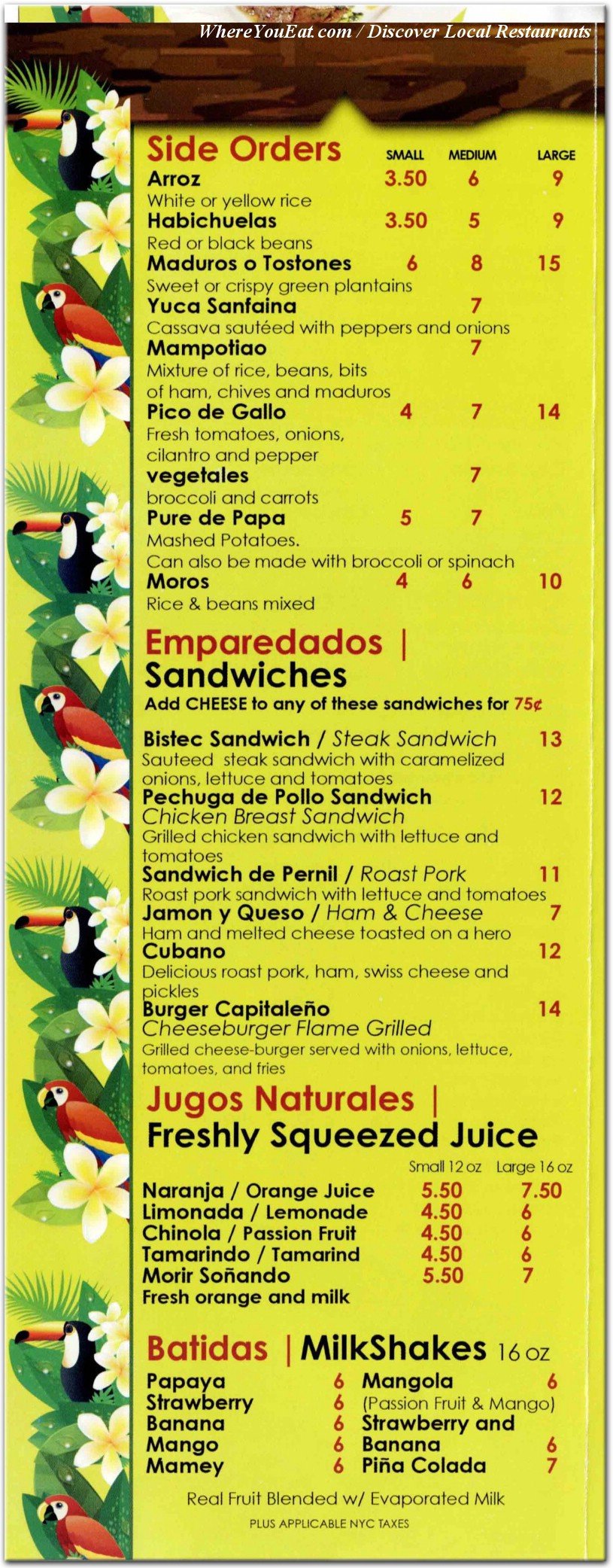 menu image