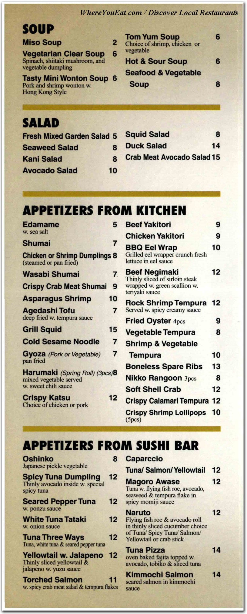 menu image