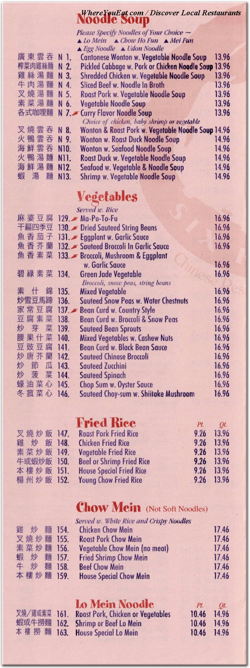 menu image