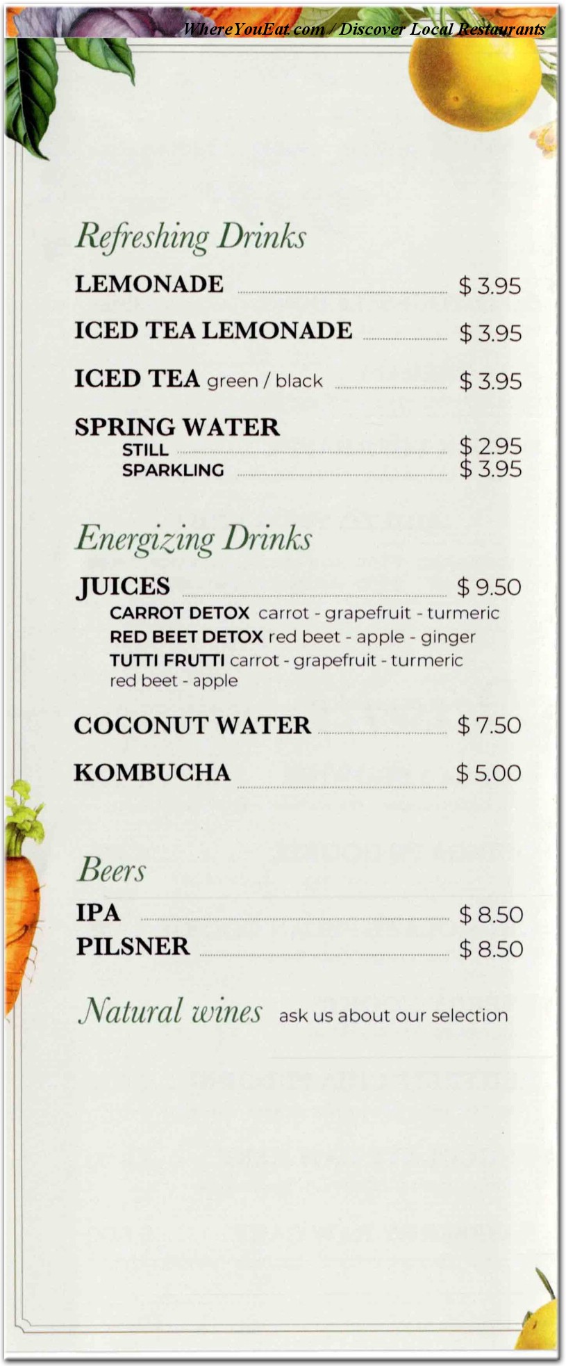 menu image