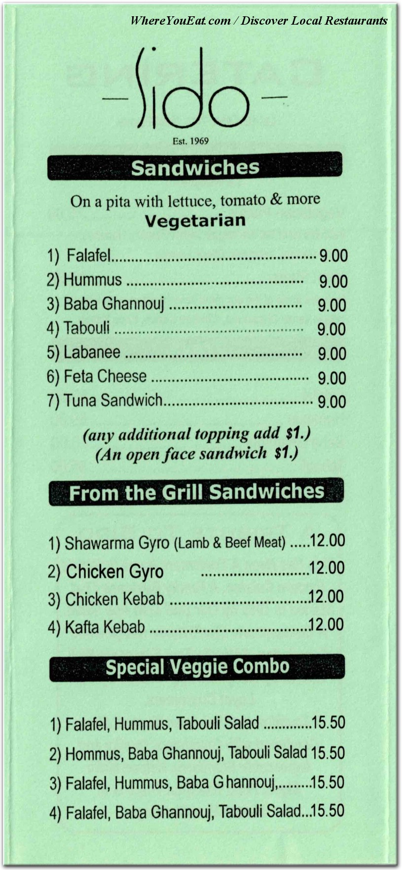 menu image