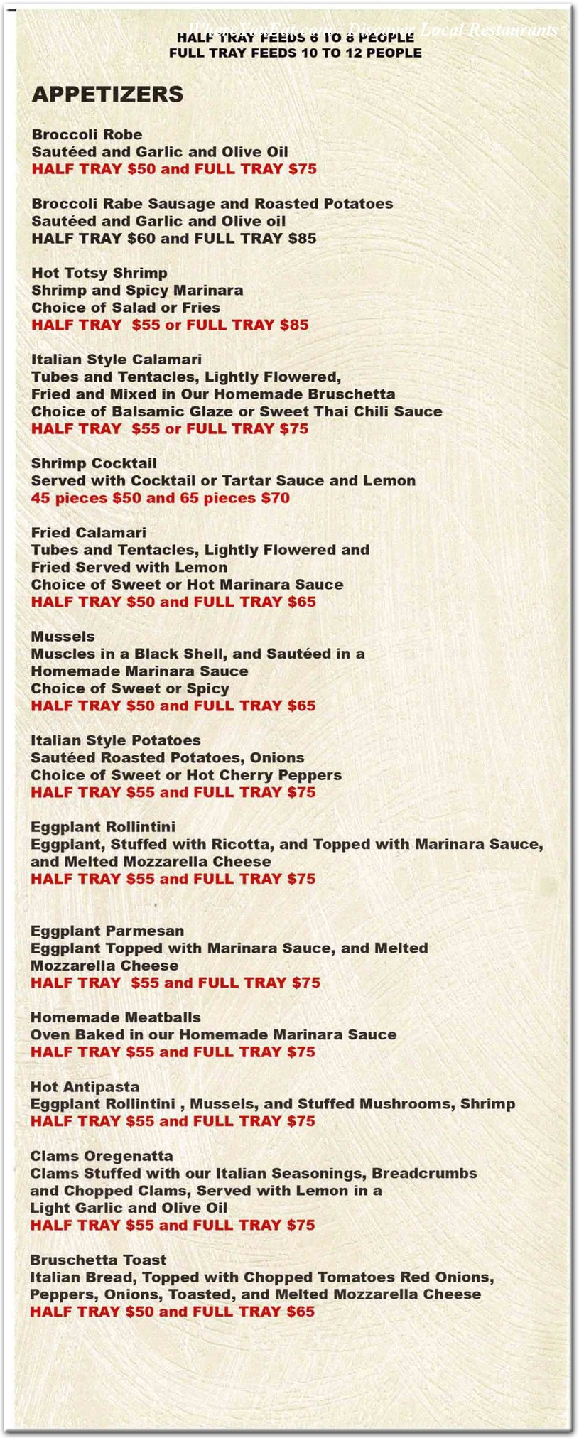 menu image