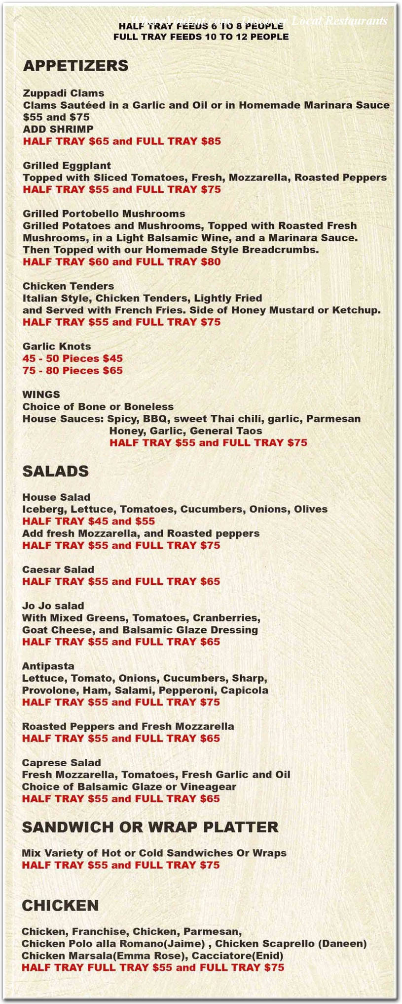menu image