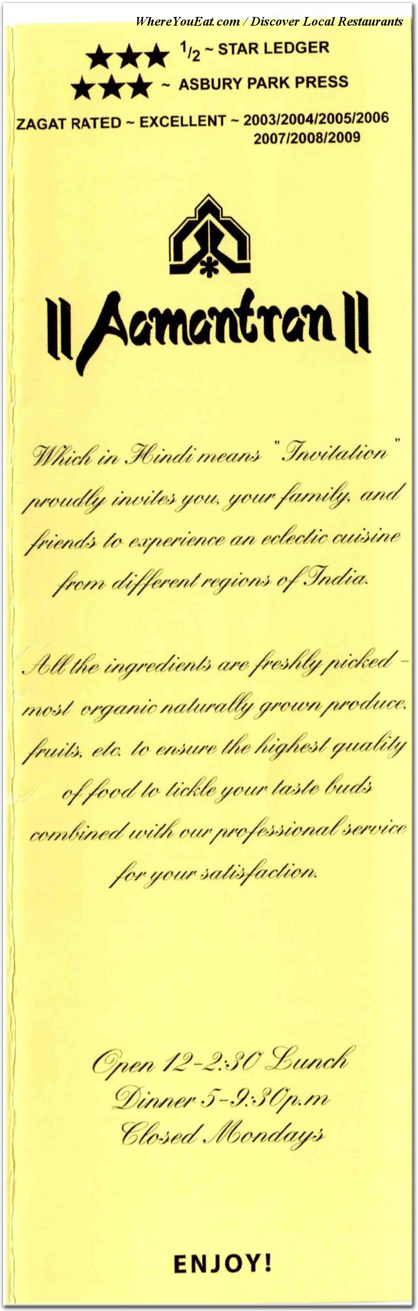 menu image