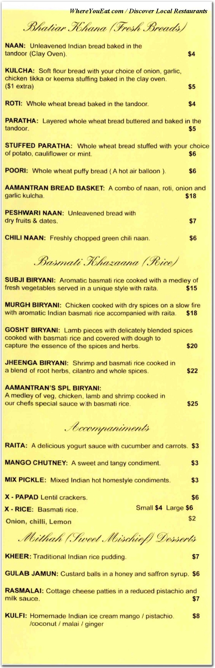 menu image