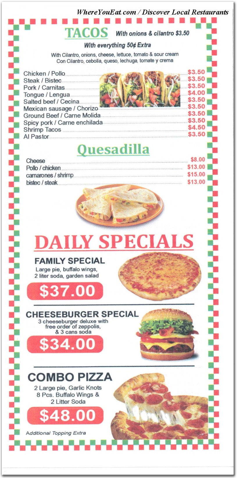 menu image