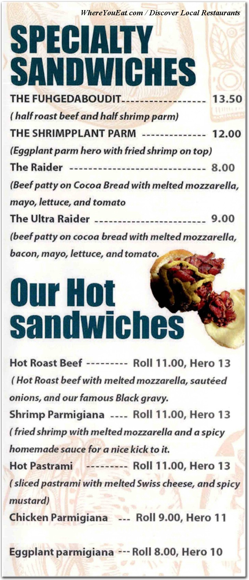 menu image