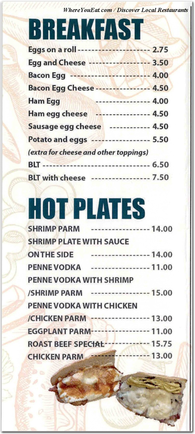 menu image