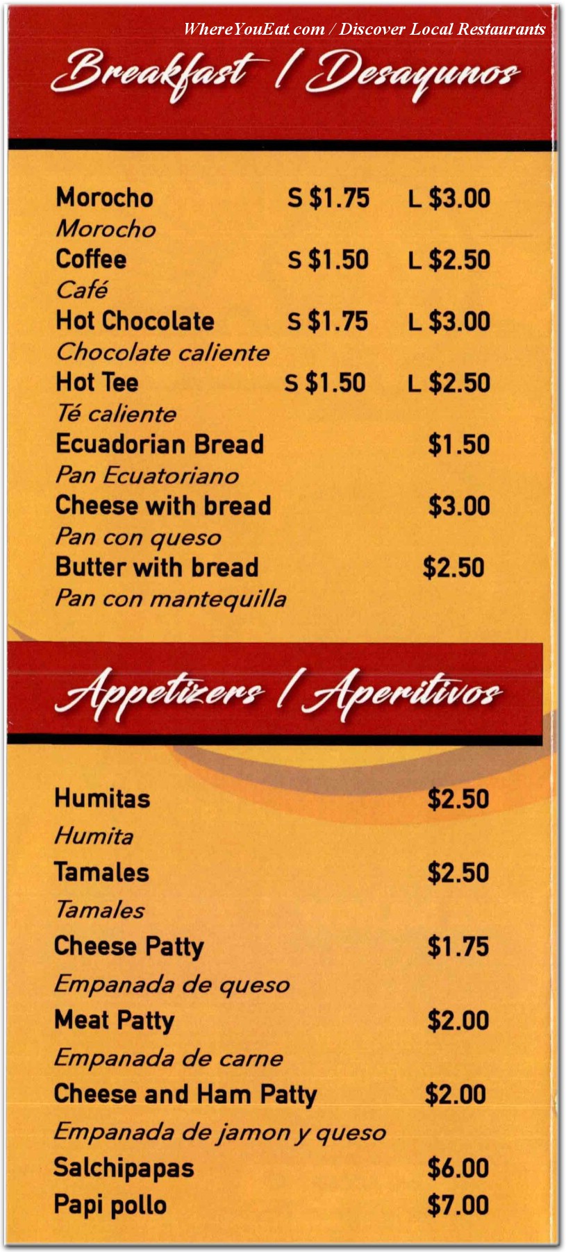 menu image
