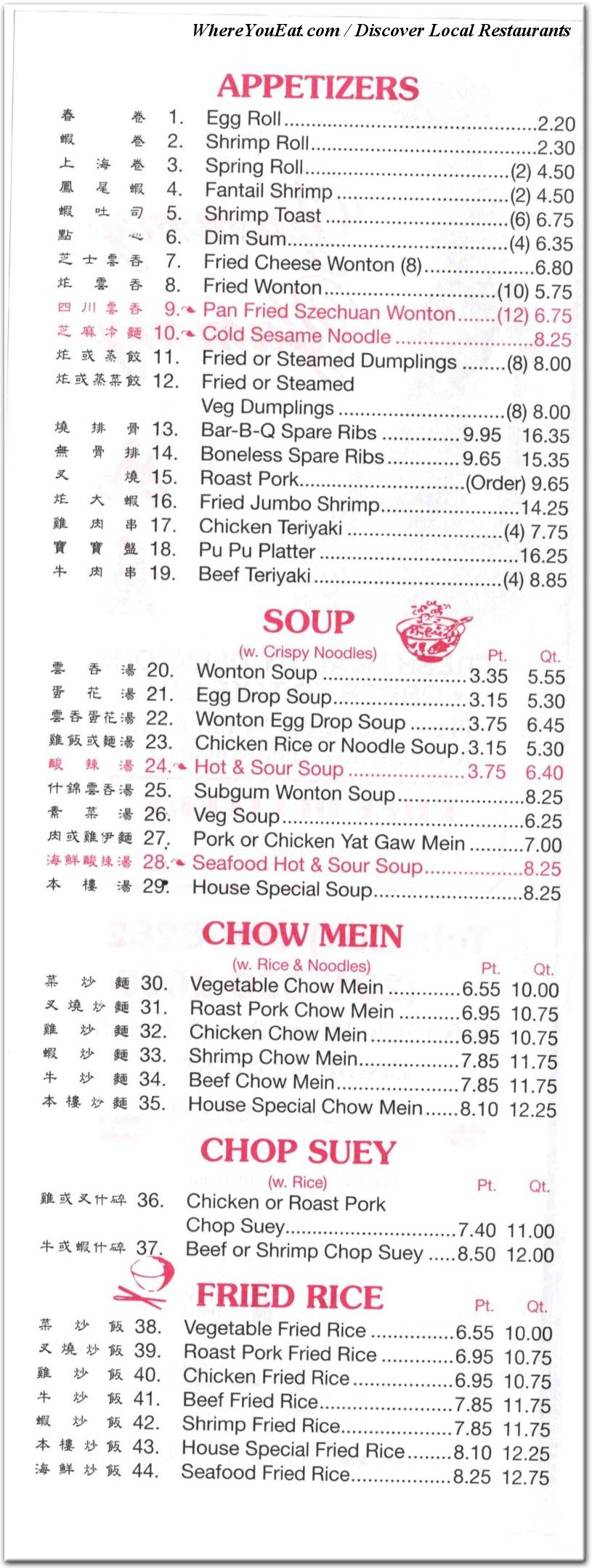 menu image