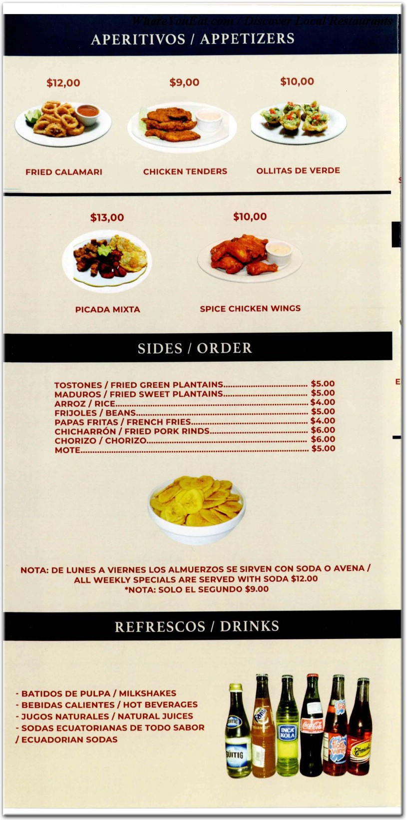 menu image