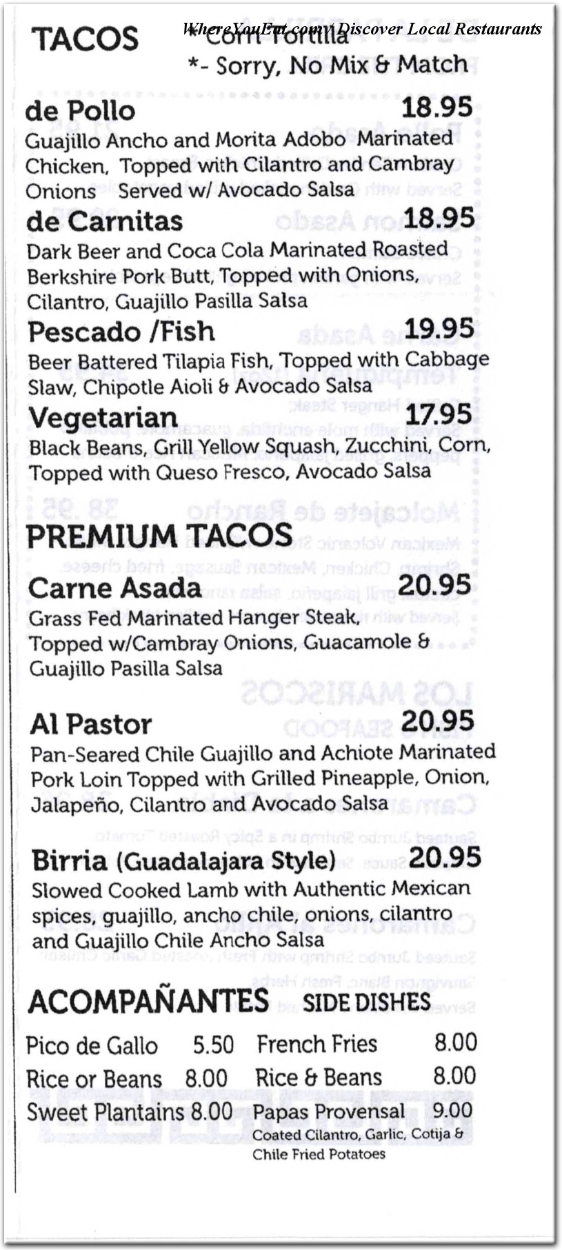 menu image