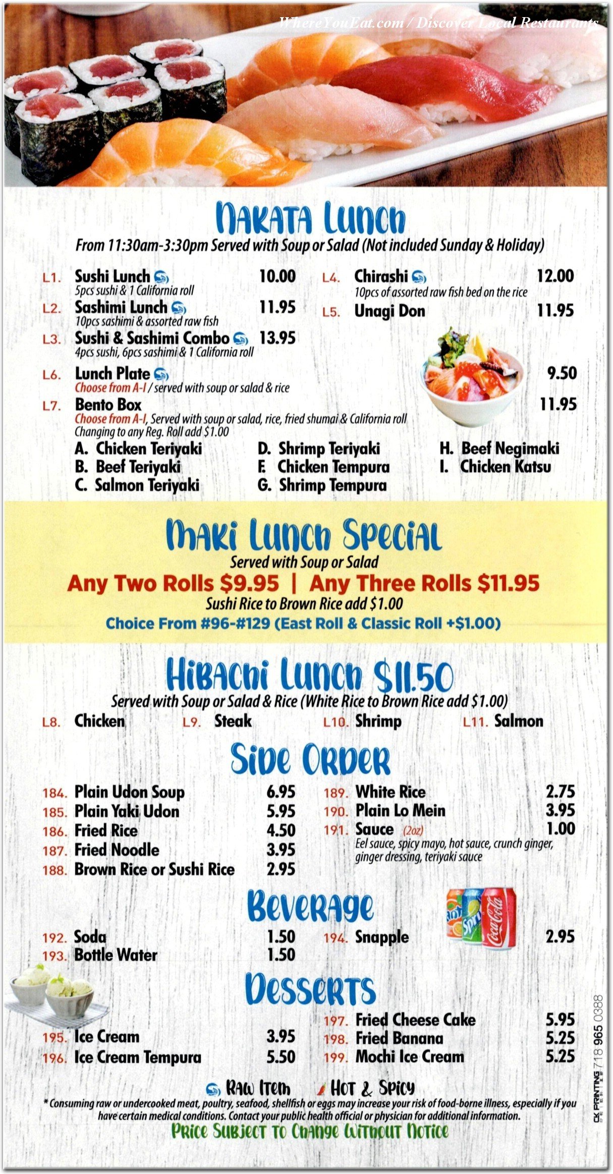 menu image