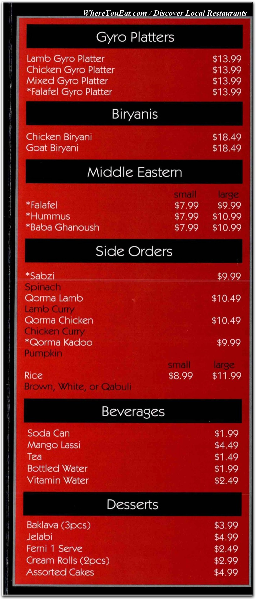 menu image