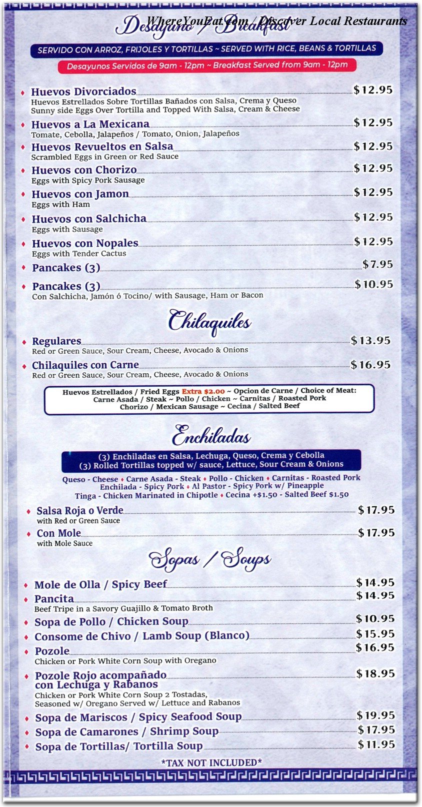 menu image