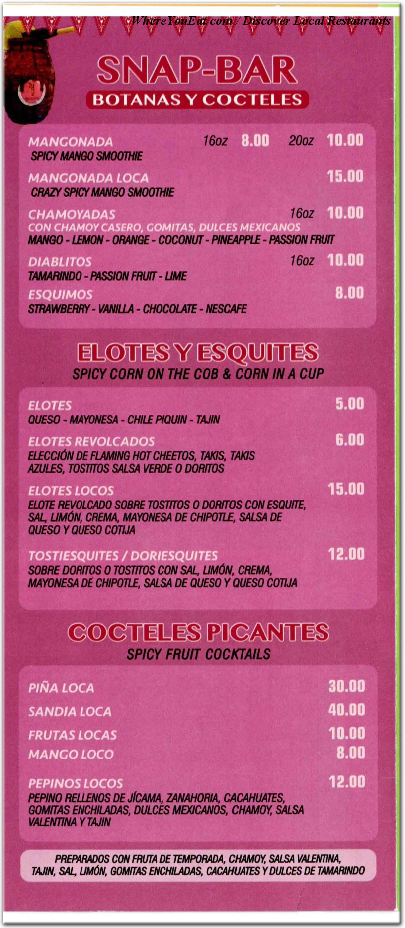 menu image