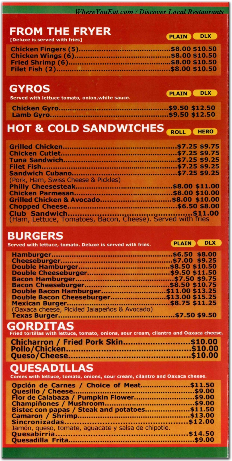 menu image