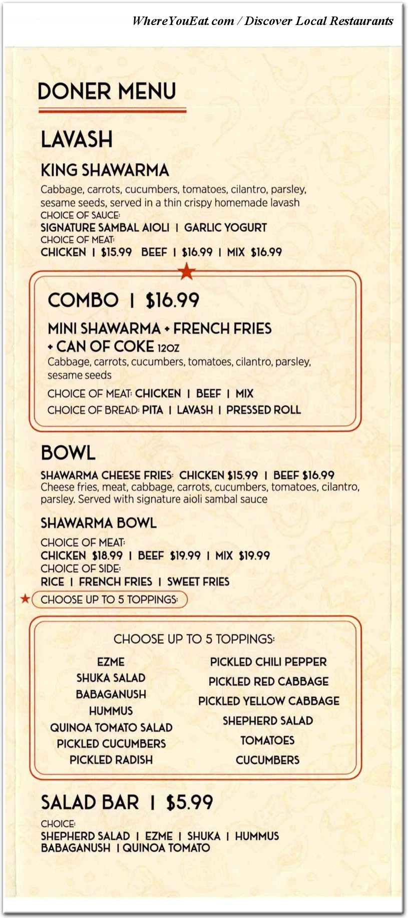 menu image