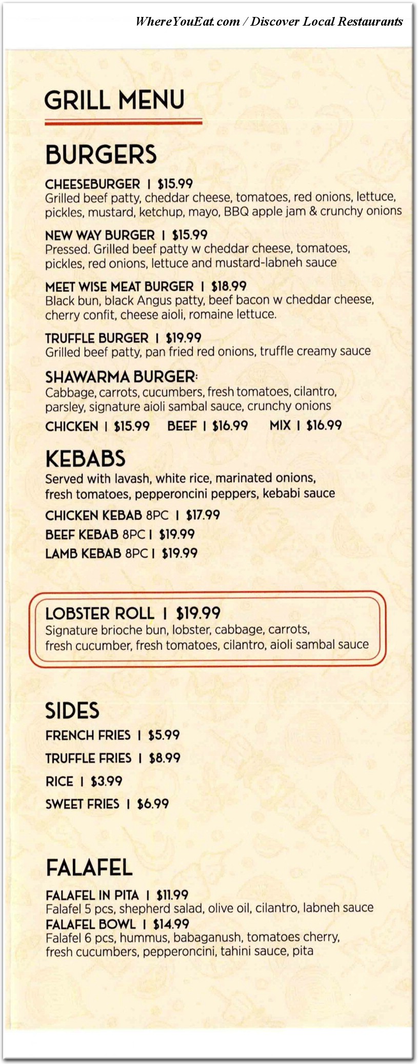 menu image